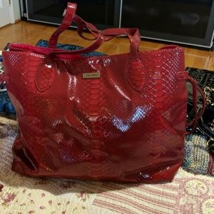 Red Shiseido bag